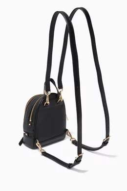 Buy Michael Kors Black Rhea Mini Convertible Backpack in Pebbled Leather For Women Online Ounass Bahrain