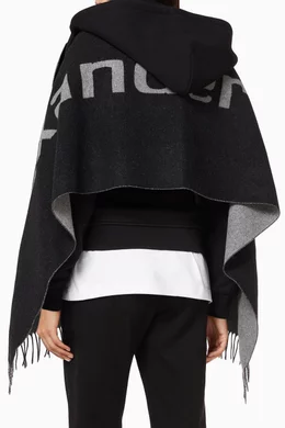 Buy Alexander Wang.t Black Hooded Logo Wool Scarf For Women Online Ounass Bahrain