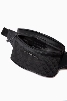 Buy Emporio Armani Black EA Eagle Belt Bag in Nylon For Men Online Ounass Bahrain