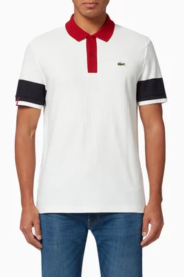 Buy Lacoste White Made in France Regular Fit Organic Cotton Polo Shirt For Men Online Ounass Bahrain