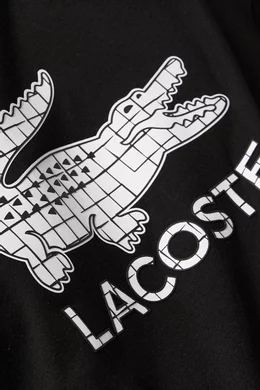 Buy Lacoste Black Sport Logo Crocodile Technical Cotton T Shirt For Men Online Ounass Bahrain