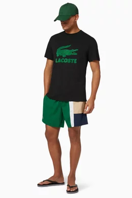Lacoste colour block swim shorts hot sale