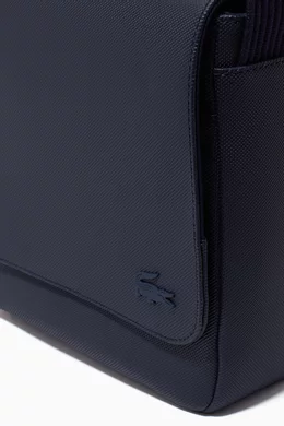 Buy Lacoste Blue Classic Flap Bag in Petit Pique For Men Online Ounass Bahrain