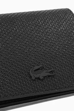 Buy Lacoste Black Chantaco Small Snap Wallet in Pique Leather For Women Online Ounass Bahrain