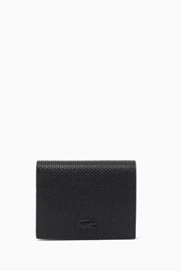 Buy Lacoste Black Chantaco Small Snap Wallet in Pique Leather For Women Online Ounass Bahrain