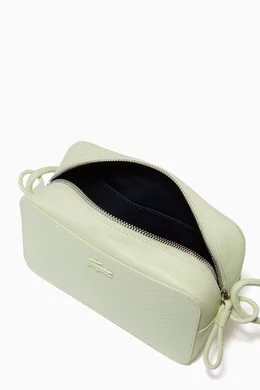 Buy Lacoste Green Chantaco Shoulder Bag in Matte Pique Leather For Women Online Ounass Bahrain