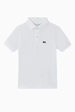 Buy Lacoste White Regular Fit Petit Pique Polo Shirt For Baby Boys Online Ounass Bahrain