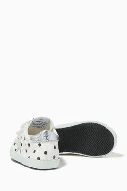 Buy GOLDEN GOOSE White Baby School Pois Print with Suede Star Laminated Heel in Nappa Leather For Baby Girls Online Ounass Bahrain