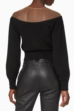 Buy Alexander Wang Black Fitted Cropped Cardigan For Women Online