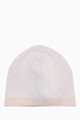 Buy Gucci Pink GG Pattern Hat in Wool For Baby Girls Online Ounass Bahrain