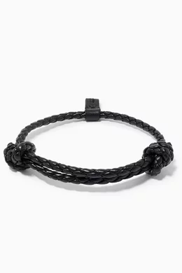Buy Bottega Veneta Black Bracelet in Intrecciato Nappa For Men Online Ounass Bahrain