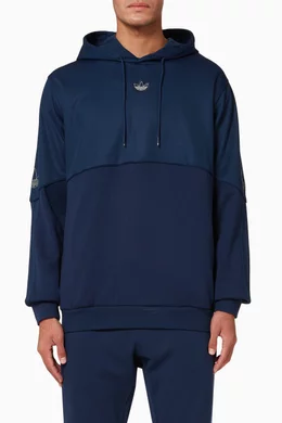 Buy adidas Blue Silver Foil Print Outline Hoodie For Men Online Ounass Bahrain