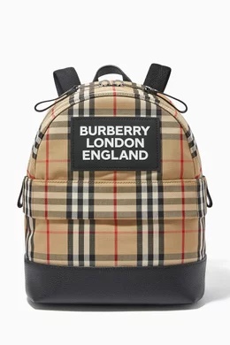 Burberry logo backpack outlet