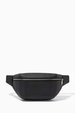 Medium london check and leather bum bag shop