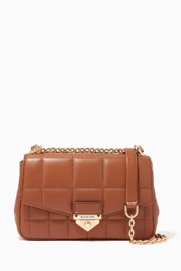 Soho large quilted leather shoulder bag deals