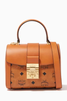 Buy MCM Brown Tracy Satchel in Visetos For Women Online Ounass Bahrain