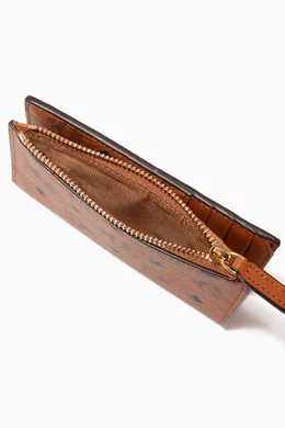 Buy MCM Brown Bifold Zip Card Wallet in Visetos For Men Online Ounass Bahrain