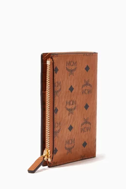 Buy MCM Brown Bifold Zip Card Wallet in Visetos For Men Online Ounass Bahrain