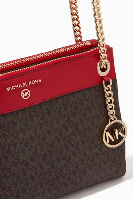 Buy Michael Kors Neutral Small Susan Convertible Shoulder Bag in Logo Canvas Leather For Women Online Ounass Bahrain