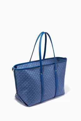 Buy Michael Kors Blue Large Beck Tote Bag in Logo Canvas and Leather For Women Online Ounass Bahrain