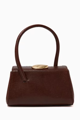 Buy Little Liffner Brown Baby Boss Bag in Lizard Embossed Leather For Women Online Ounass Bahrain