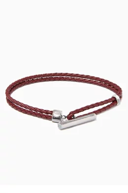 Buy Bottega Veneta Red Bracelet in Intrecciato Nappa Antique Silver For Men Online Ounass Bahrain