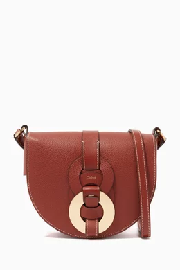 Buy Chloe Brown Small Darryl Saddle Bag in Small Grained Smooth Calfskin For Women Online Ounass Bahrain
