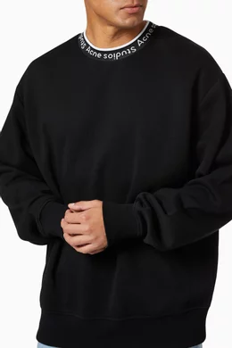 Acne studios crew neck logo outlet