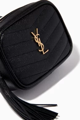 Buy SAINT LAURENT Black Baby Lou Belt Bag in Quilted Grain de Poudre Embossed Leather For Women Online Ounass Bahrain