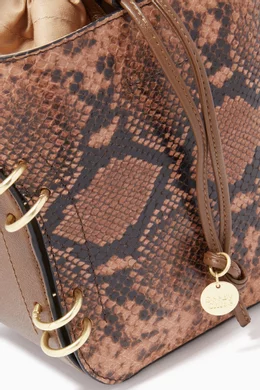Buy See By Chloe Brown Alvy Bucket Bag in Python Printed Calfskin For Women Online Ounass Bahrain