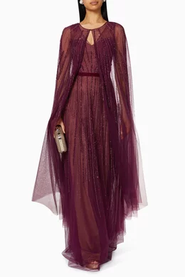 Marchesa notte purple lace dress shop