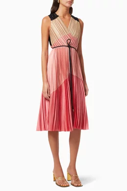 Buy Marella Pink Staffa Pleated Plisse Dress For Women Online Ounass Bahrain