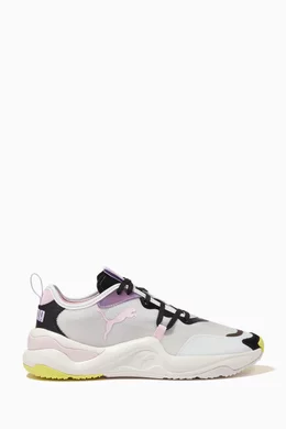 Buy Puma White Rise Rainbow Dash Sneakers in Mixed Leather For Women Online Ounass Bahrain