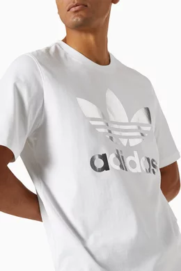 Buy adidas White Trefoil Holographic Jersey T shirt For Men Online Ounass Bahrain
