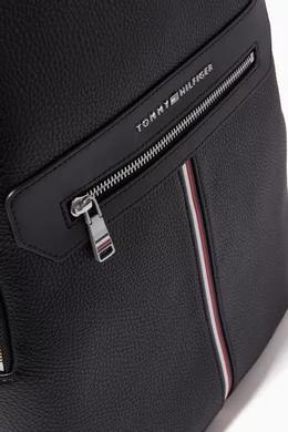 Buy Tommy Hilfiger Black Downtown Backpack in Faux Leather For Men Online Ounass Bahrain