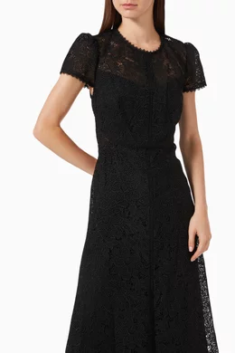 Lace cap sleeve midi dress 2025