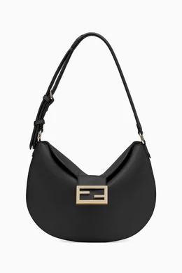 Buy Fendi Black Small Croissant Shoulder Bag in Leather For Women Online Ounass Bahrain