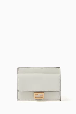 Buy Fendi White Baguette Card Holder in FF embossed Nappa Leather For Women Online Ounass Bahrain