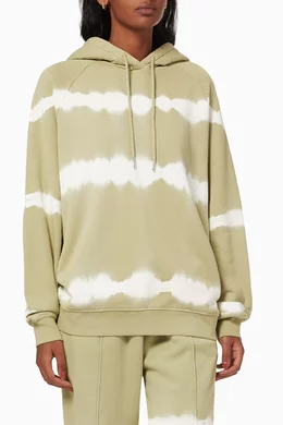 Buy Ninety Percent Green Loopback Tie Dye Hoodie in Organic Cotton For Women Online Ounass Bahrain