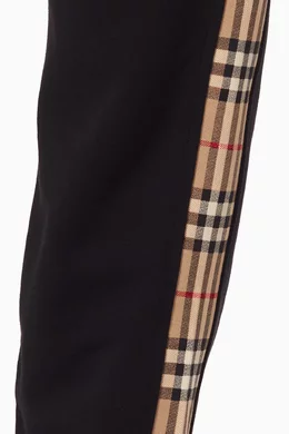 Buy Burberry Black Vintage Check Panel Cotton Jogging Pants For Men Online Ounass Bahrain