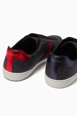 Gucci ace gg supreme black deals