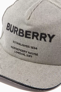 Buy Burberry White Baseball Cap with Horseferry Print in Cotton Canvas For Women Online Ounass Bahrain