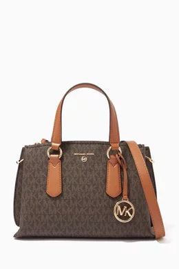 Buy Michael Kors Brown Small Emma Satchel Bag in Logo Canvas For Women Online Ounass Bahrain