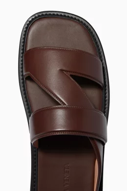 Buy Bottega Veneta Brown Sandals in Calfskin For Men Online Ounass Bahrain