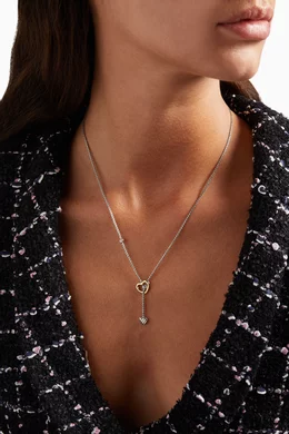 Buy David Yurman Silver Cable Collectibles® Heart Diamond Y