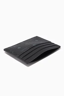 Buy MCM Black Mini Money Clip Card Case in Visetos Original For Men Online Ounass Bahrain