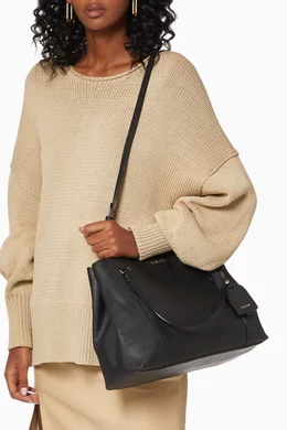 Buy Bally Black Seraphine Tote Bag in Leather For Women Online Ounass Bahrain