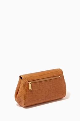 Buy Bottega Veneta Brown The Mini Angle Bag in Crocodile For Women Online Ounass Bahrain