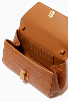 Buy Bottega Veneta Brown The Mini Angle Bag in Crocodile For Women Online Ounass Bahrain