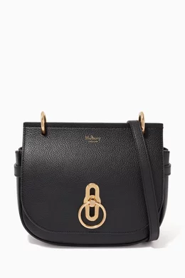 Buy Mulberry Black Small Amberley Satchel Bag in Small Classic Grain Leather For Women Online Ounass Bahrain